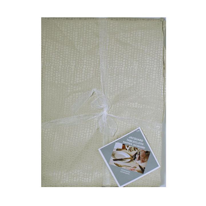 60 In. x 90 In. Gold Pebble Design Tablecloth