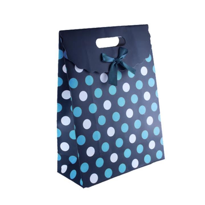 Medium Blue Polka Dot Gift Bag