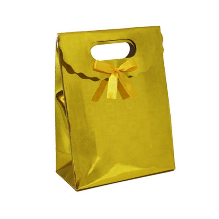 Medium Gold Star Burst Holographic Gift Bag