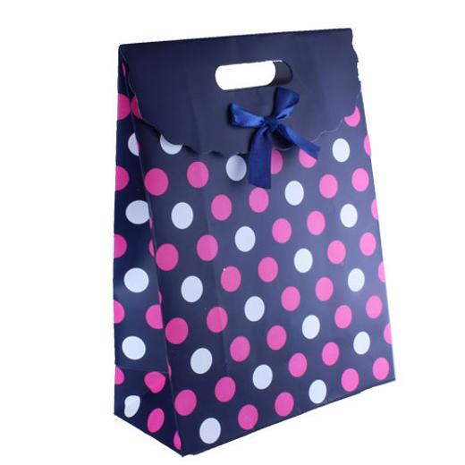 Alternate image of Large Pink Polka Dot Gift Bag
