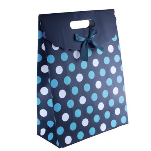Alternate image of X-Large Blue Polka Dot Gift Bag