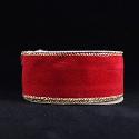 Red Velour Wired Edge Ribbon