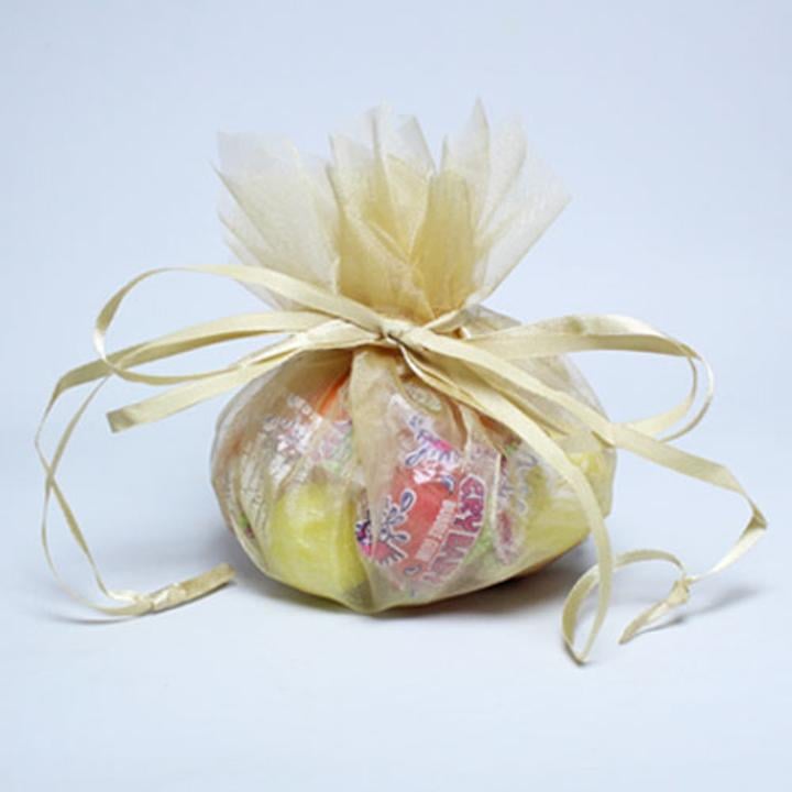 Gold Small Flower Edge Organza Pouch (12)