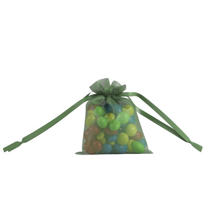 4in. x 5in. Sage Sheer Organza Pouch (12)