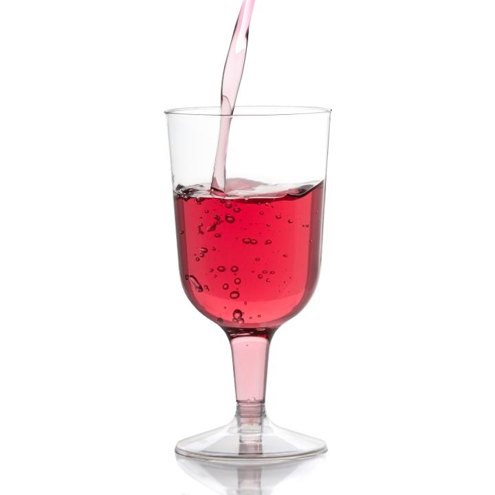 6 Oz. Clear Plastic Wine Cups - 5 Ct.