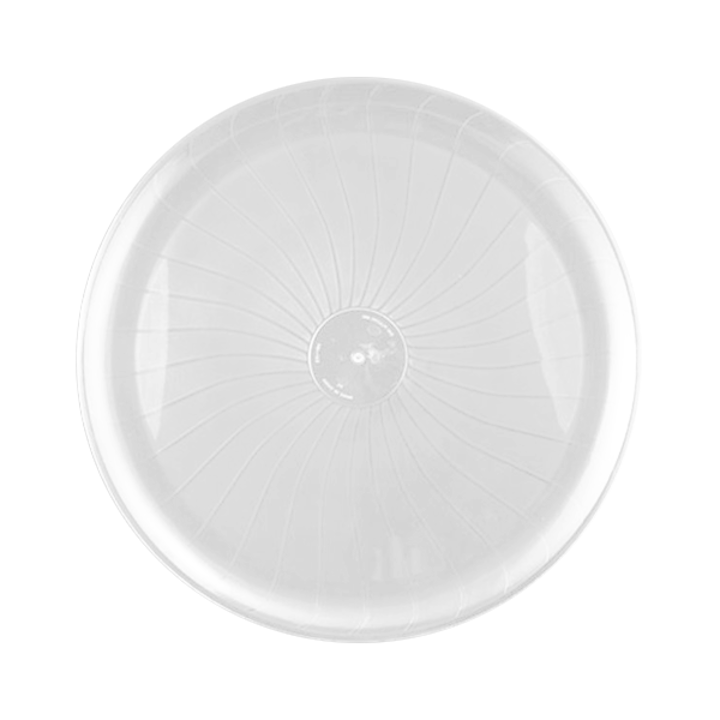 12 In. Clear Plastic Swirl Tray