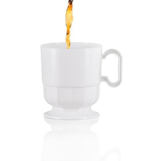Main image of White Glazed Coffee Cup w/ Handle (8)