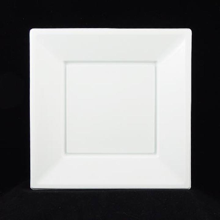 Square 7in. Thin White Plates (10)
