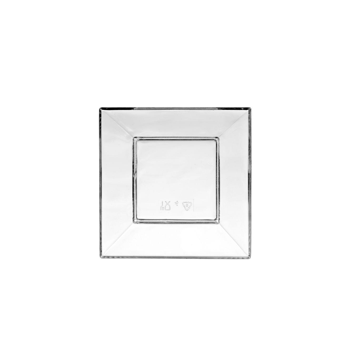 2 3/4 In. Clear Miniature Square Plates - 24 Ct.