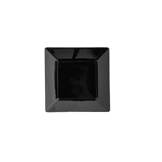 Main image of 2 3/4" Black Square Miniature Plates - 12 Ct.