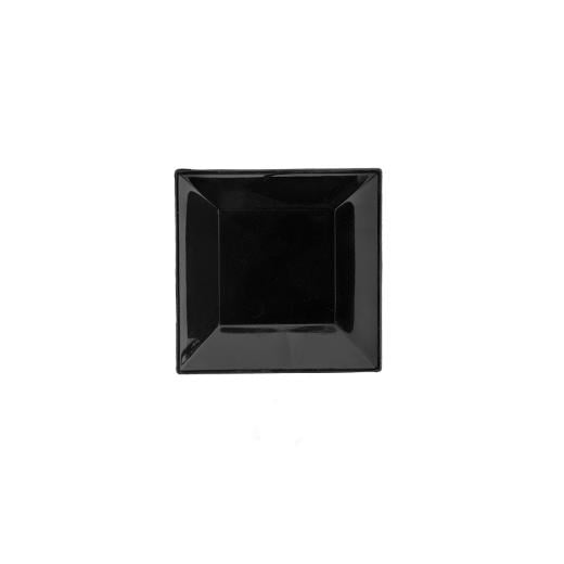 Alternate image of 2 3/4" Black Square Miniature Plates - 12 Ct.
