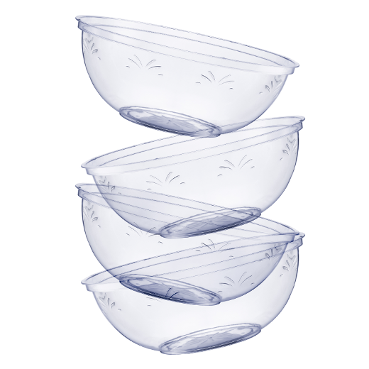 Alternate image of 8 In. Clear Round Salad Bowl - 48 oz