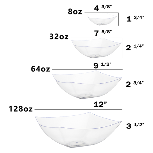 Alternate image of 32oz Convex Bowl - Clear