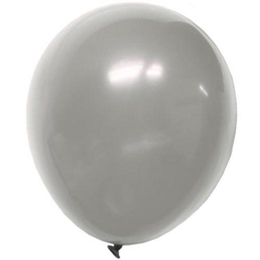 Main image of 12 In. Silver Pearlized Latex Balloons - 100 Ct.