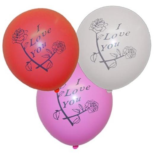 Alternate image of 12 In. "I Love You" Latex Balloons - 10 Ct.