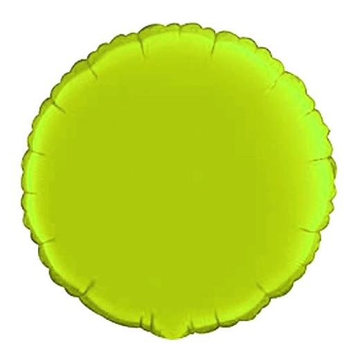 Alternate image of 18 In. Lime Green Round Mylar Balloon