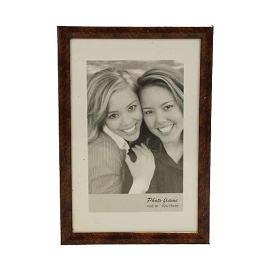 Main image of 4in. x 6in. Brown Country Plastic Photo Frame