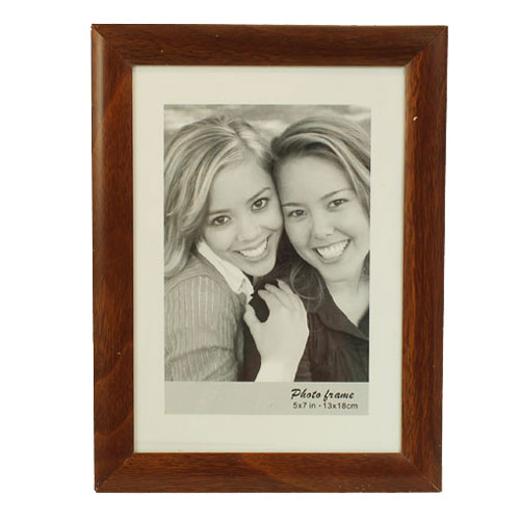 Main image of 5in. x 7in. Plastic Wood Style Photo Frame