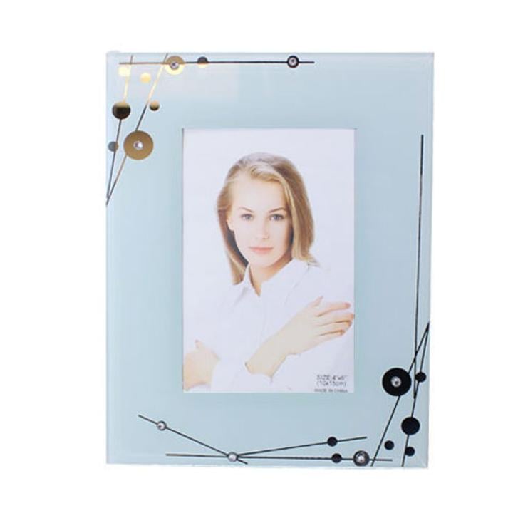 4in. x 6in. White Mirror Circles Frame