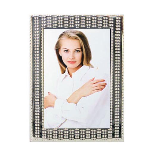 Main image of 4in. x 6in. Dotted Silver Plated Picture Frame