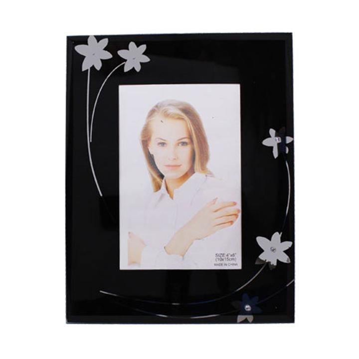 4in. x 6in. Mirror Floral Picture Frame
