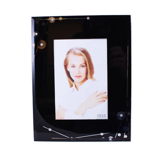 Main image of 4in. x 6in. Black Mirror Circles Frame
