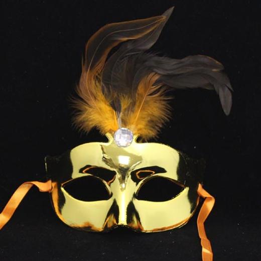 Alternate image of Shiny Feather Mask -Gold