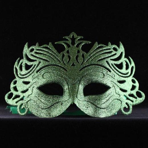 Alternate image of Emerald Green  Butterfly Mask