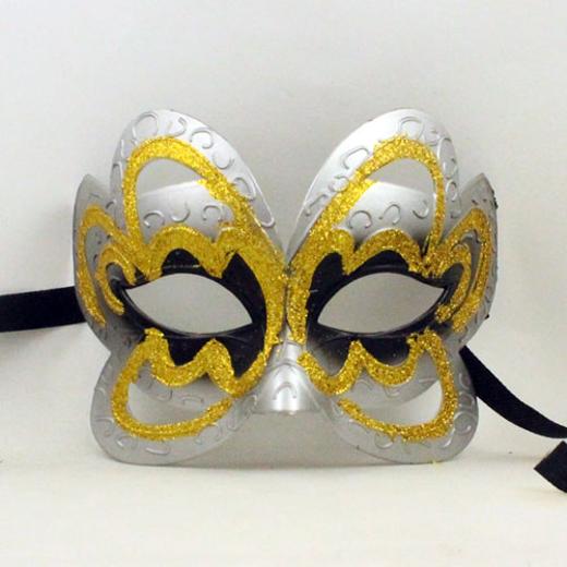 Alternate image of Gold and Silver Venetian Mask