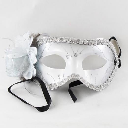 Alternate image of Silver Venetian Flower Masks