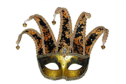 Alternate image of Gold Jester Mask