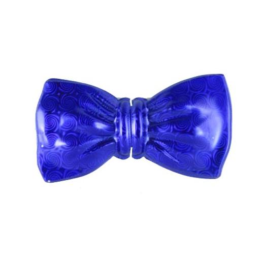 Alternate image of 7in. Blue Holographic Bow Tie