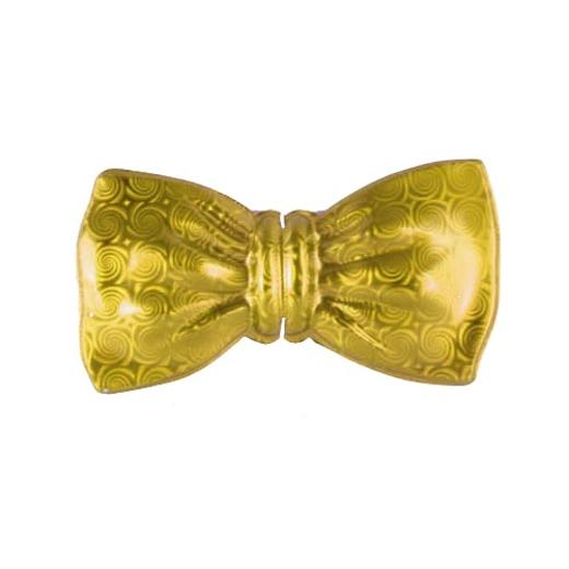 Alternate image of 7in. Gold  Holographic Bow Tie