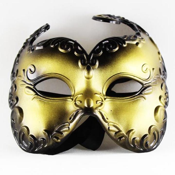 Gold and Black Horn Mask