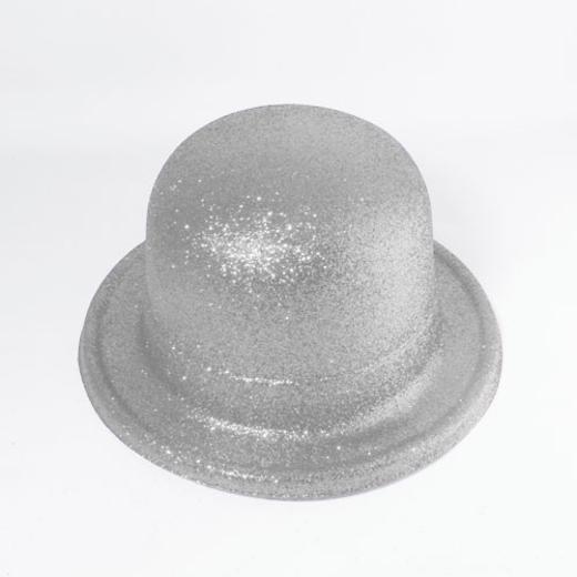 Alternate image of Silver Glitter Tall Bowler Hat