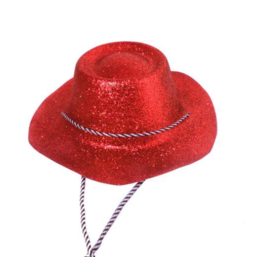 Alternate image of Red Glitter Cowboy Hat
