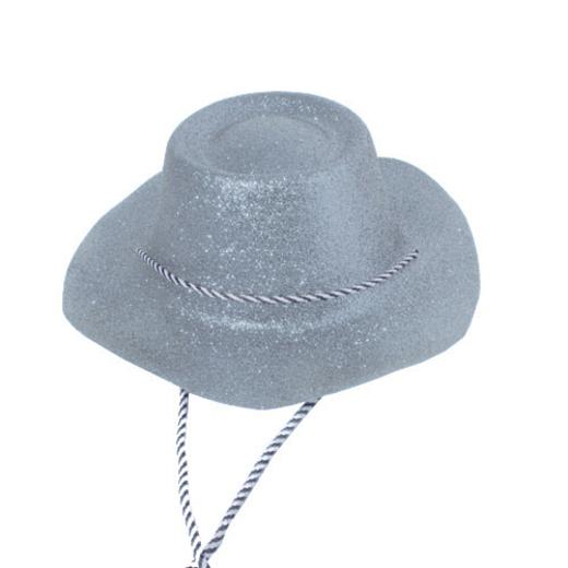 Main image of Silver Glitter Cowboy Hat