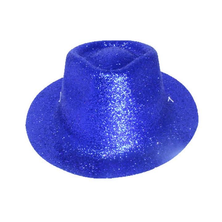 Mini Blue Glitter Novelty Hat