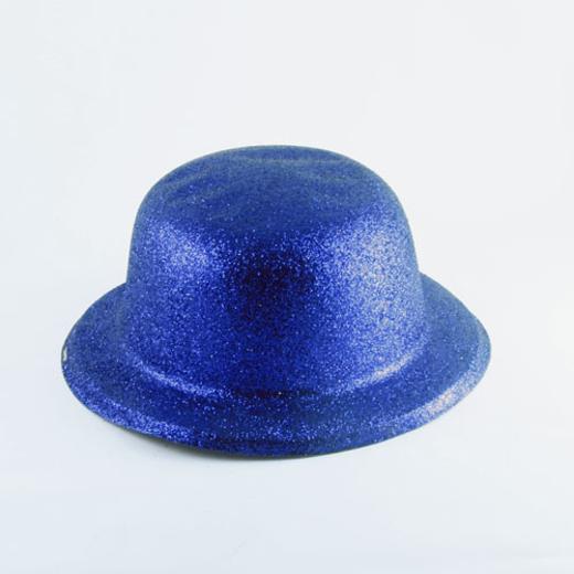 Main image of Blue Glitter Bowler Hat