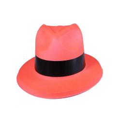 Neon Orange Fedora Hat