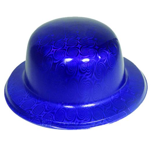 Alternate image of Blue Holographic Bowler Hat