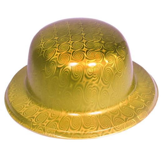 Gold Holographic Bowler Hat