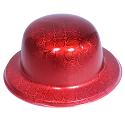 Red Holographic Bowler Hat