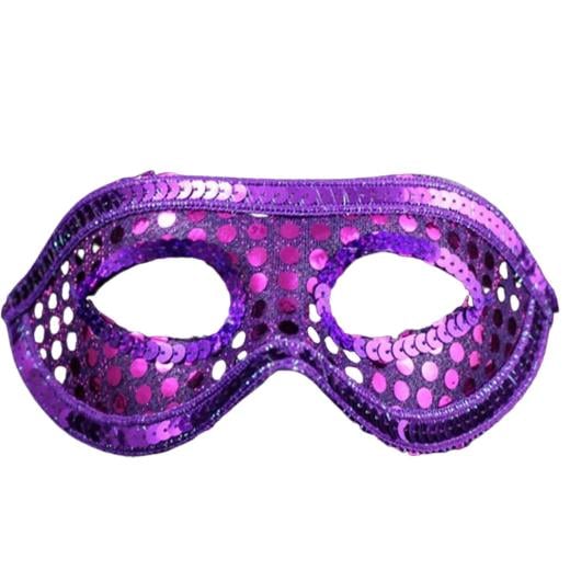 Alternate image of Purple Sequin Face Mask