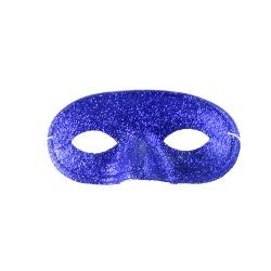 Blue Glitter Domino Masks (12)