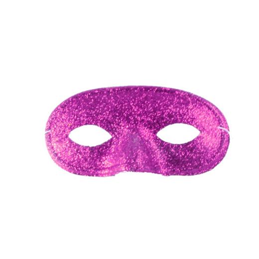 Alternate image of Cerise Glitter Domino Masks (12)