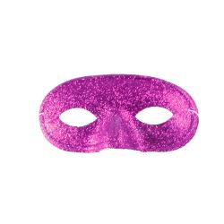 Cerise Glitter Domino Masks (12)