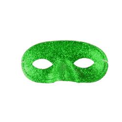 Dark Green Glitter Domino Masks (12)