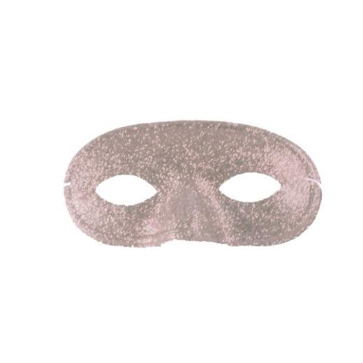Silver Glitter Domino Masks (12)