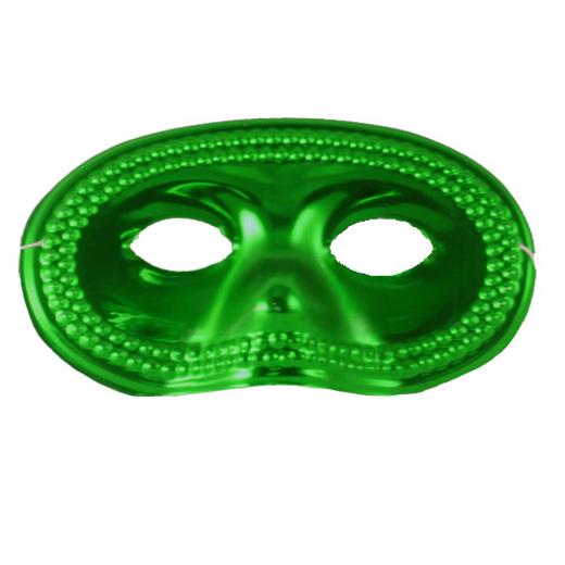 Alternate image of Green Metallic Domino Masks (12)